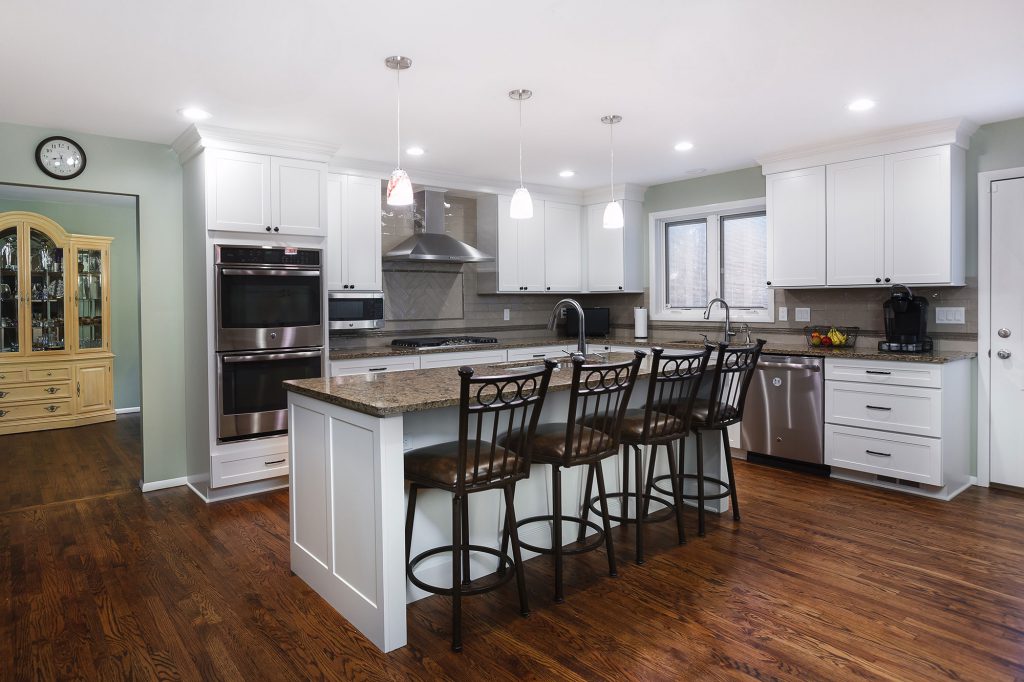 Addition Kitchen Remodel Dark Wood Floors Washington, MI 