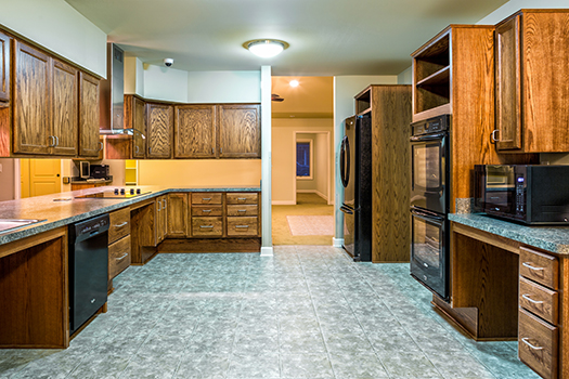 open floor plan accessible kitchen remodel